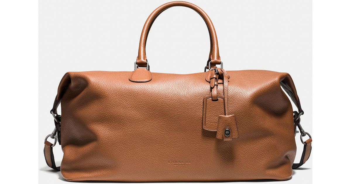 Lyst Coach Explorer Bag 52 In Pebble Leather Brown For Men