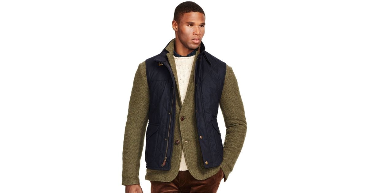 ralph lauren navy blue vest