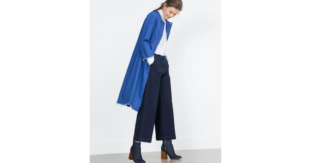 zara pastel blue coat