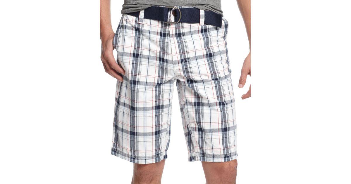 american rag shorts cargo with braided belt