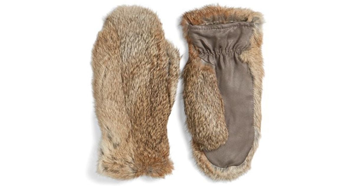 real rabbit fur mittens