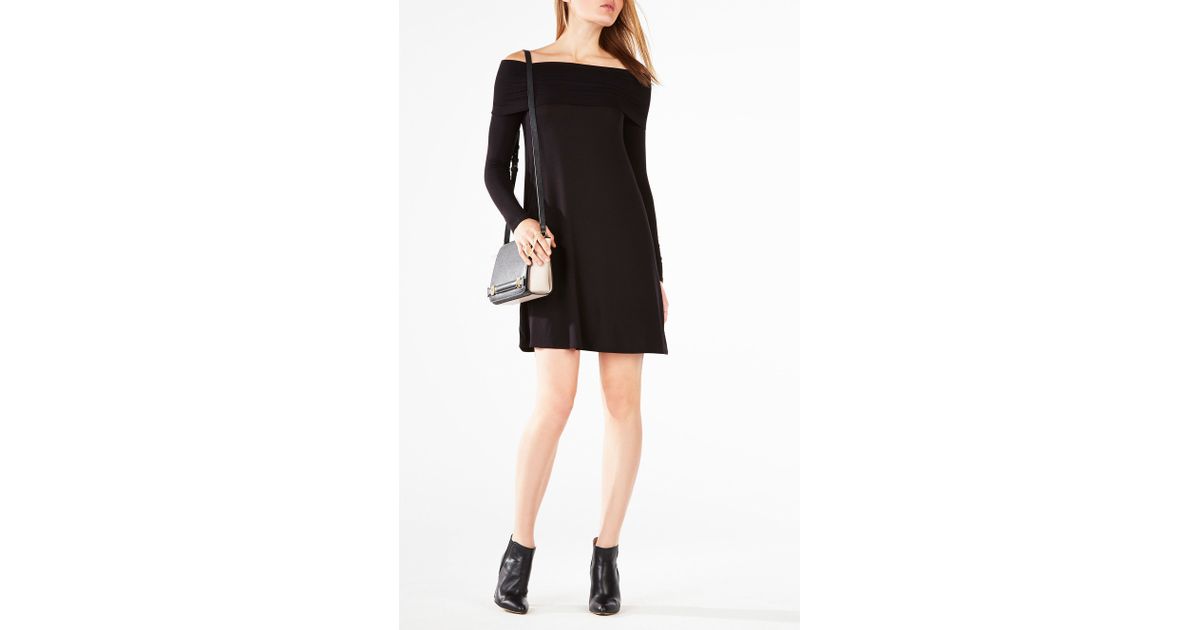 bcbgmaxazria off the shoulder dress