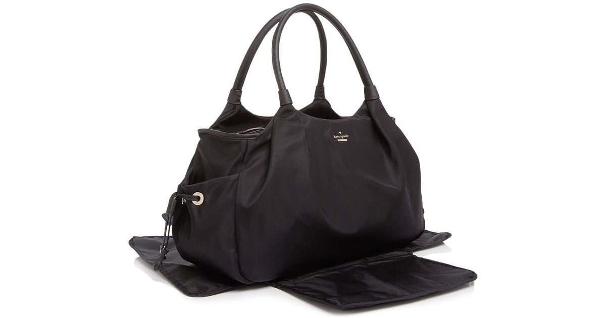 Kate Spade Classic Nylon Stevie Diaper Bag in Black | Lyst