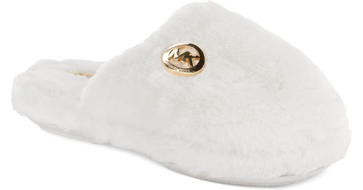 michael kors jet set faux fur slide slippers