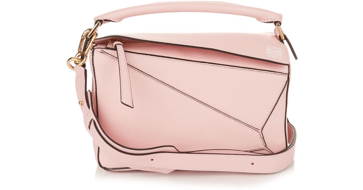 Loewe Puzzle Small Leather Bag in Light 