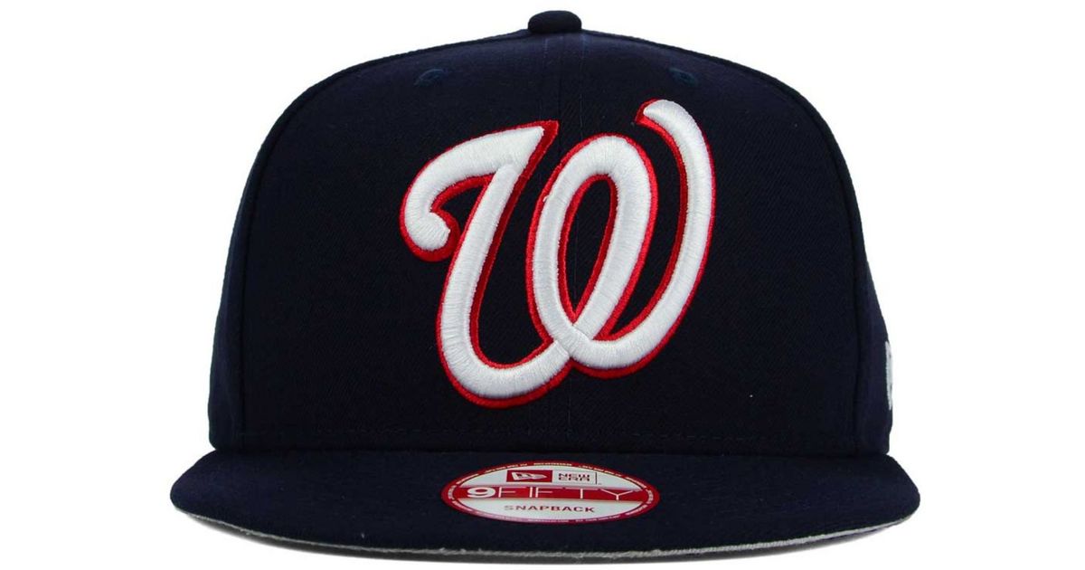 navy blue washington nationals hat