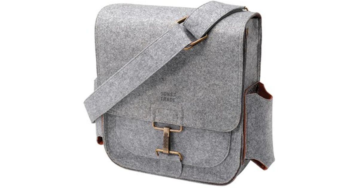 Lyst Sons Of Trade Journey Felt Messenger Bag With Water Lyst Sons Of Trade Journey Felt Messenger Bag With Water Resistant Lining In Gray For Men