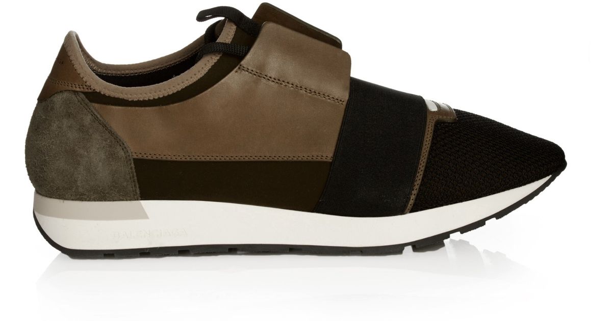 khaki balenciaga runners