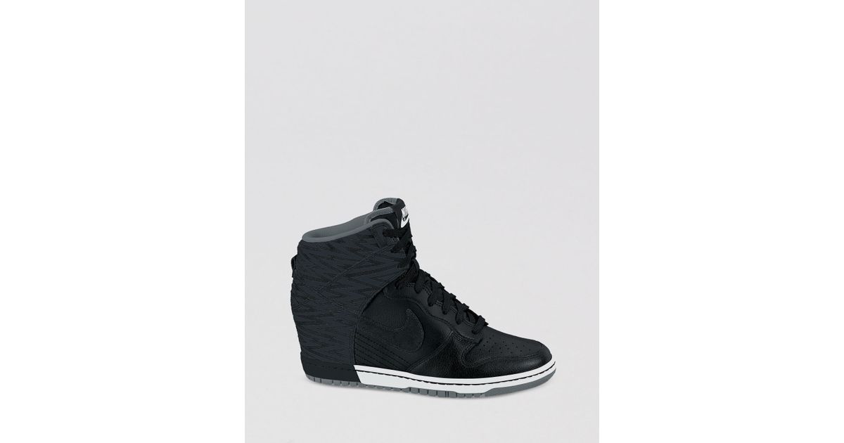black nike wedge sneakers