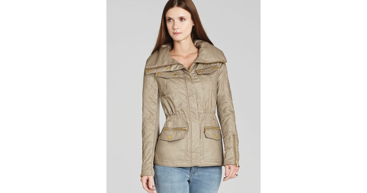 Bcbgmaxazria Bcbg Max Azria Coat Kelly Quilted In Green Lyst