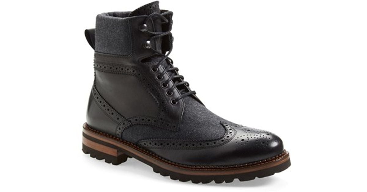 oak and rush wingtip boots