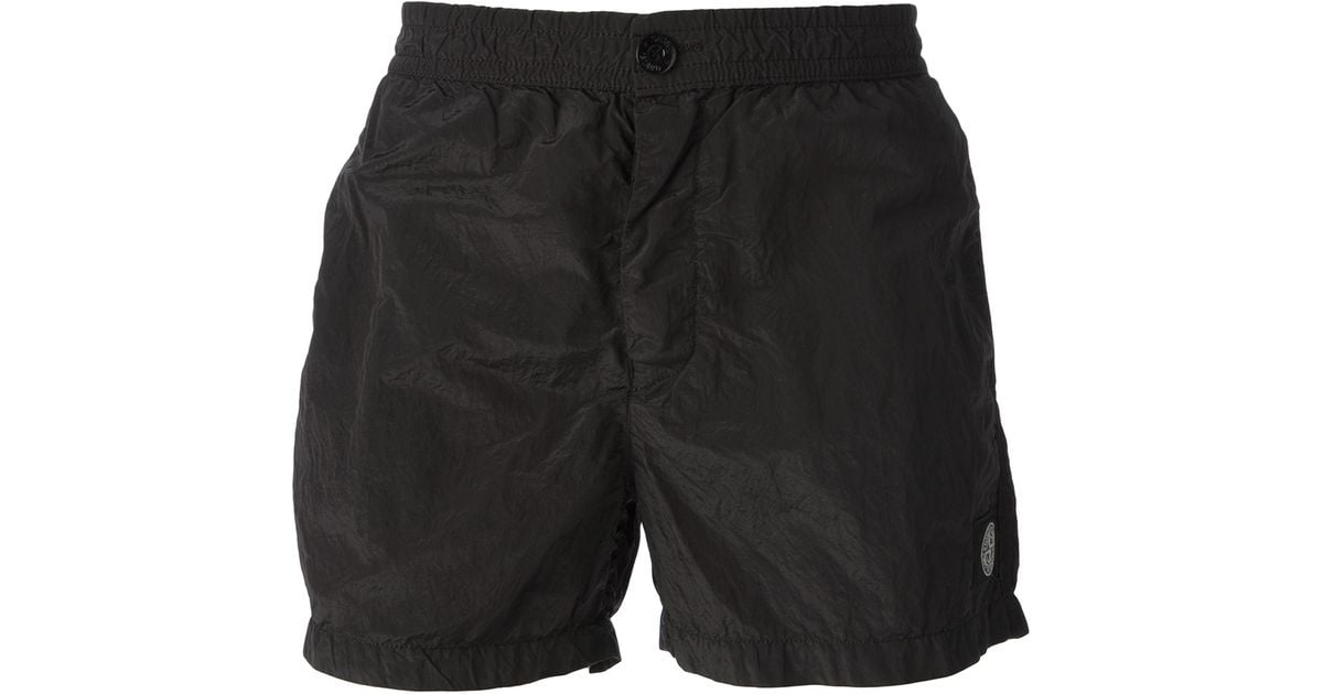 stone island black swim shorts