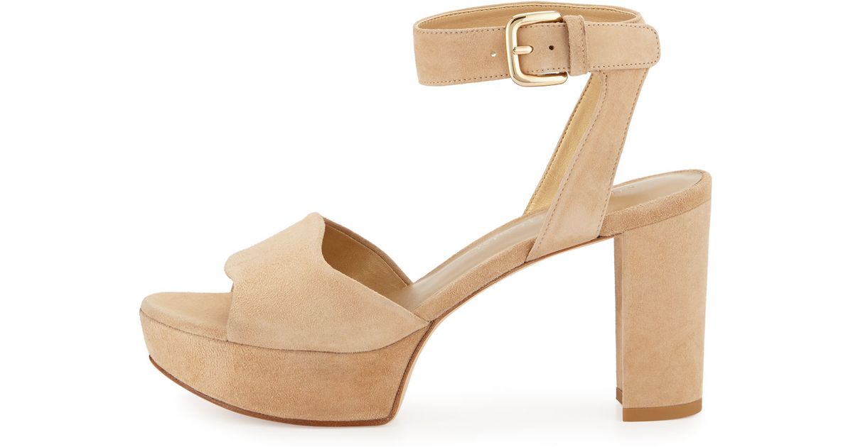 stuart weitzman suede platform sandals