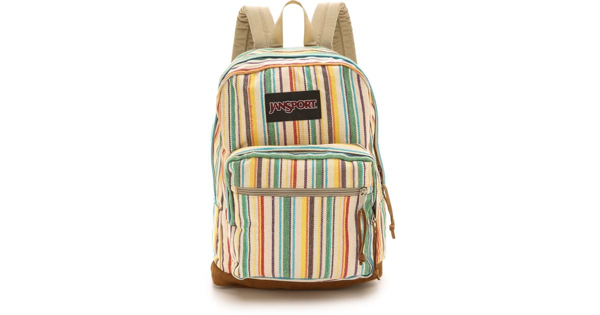 jansport striped backpack