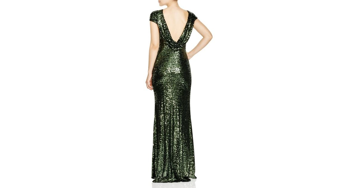 badgley mischka emerald gown