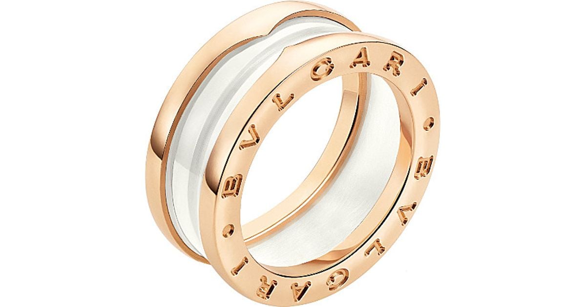 bvlgari 18ct white gold & ceramic ring