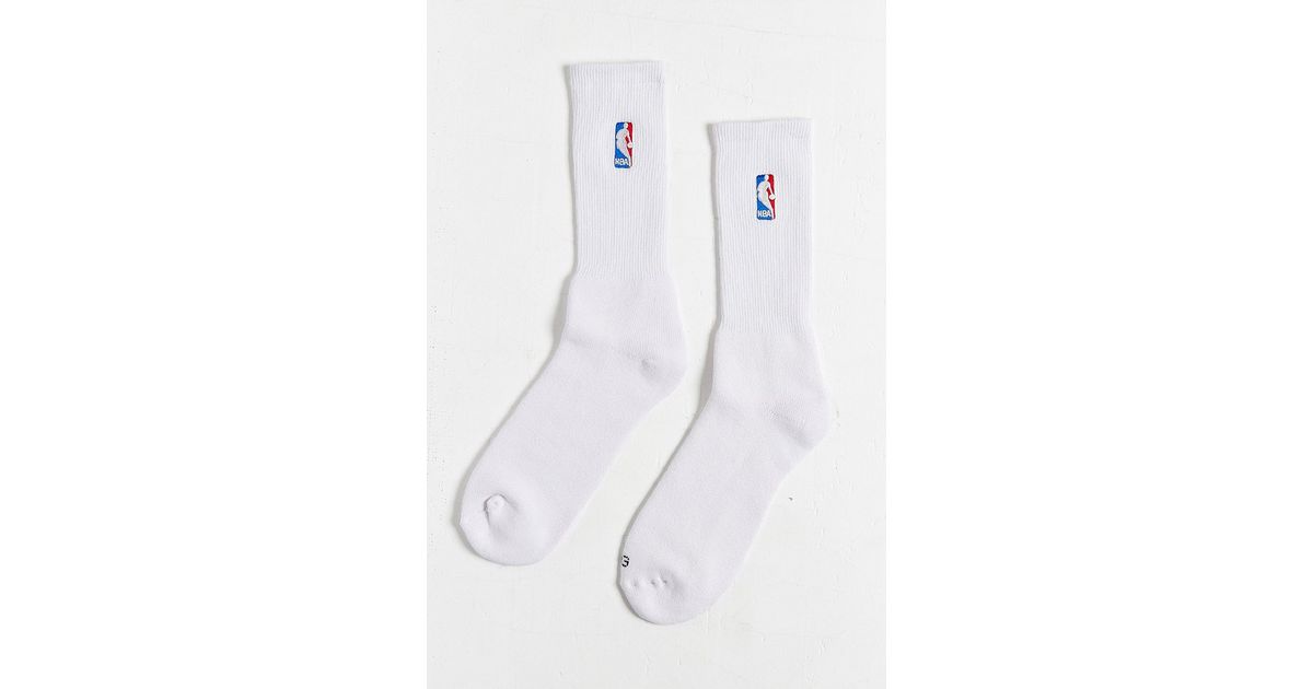 Urban Outfitters Nba Logo Crew Sock in White for Men | Lyst
