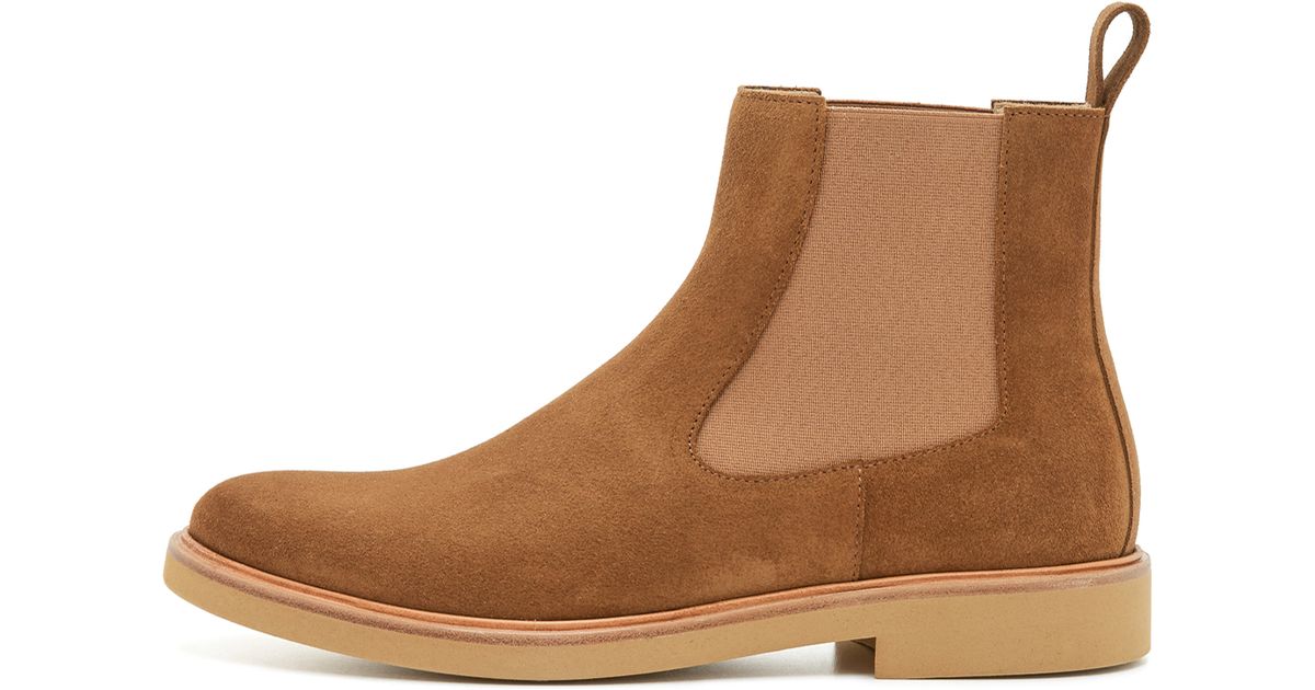 A.P.C. Suede Chelsea Boots in Caramel (Brown) for Men Lyst