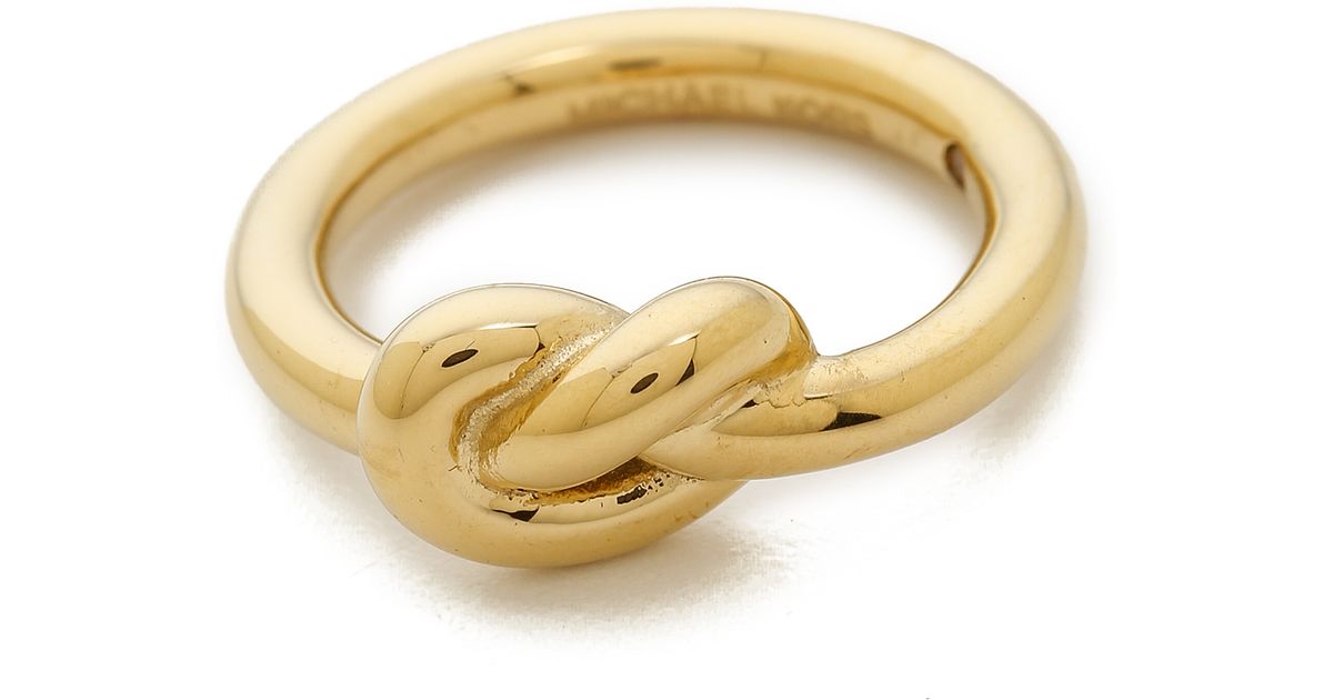 Michael Kors Smooth Metal Knot Ring - Gold in Metallic | Lyst
