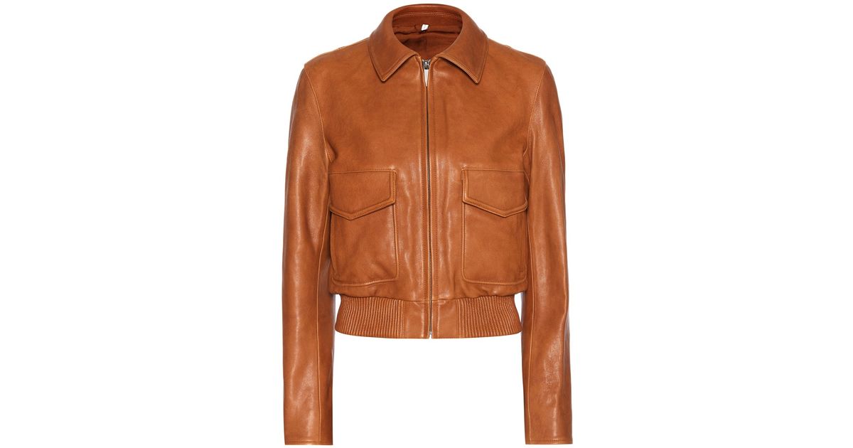 Helmut Lang Leather Er Jacket In Brown Lyst