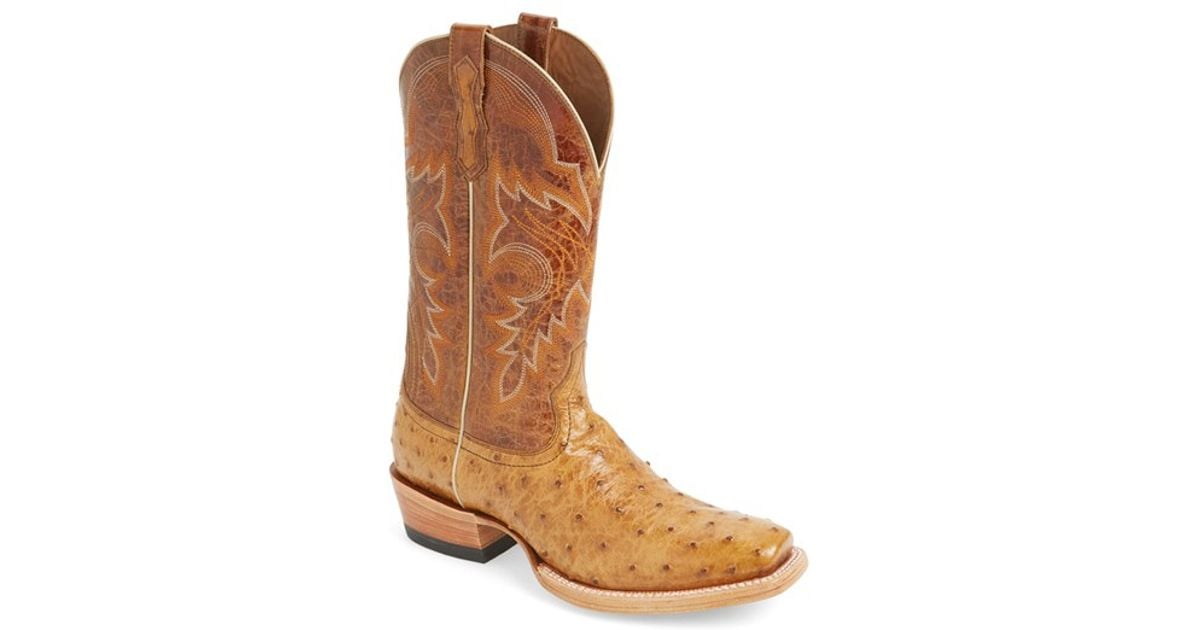 ariat ostrich boots mens