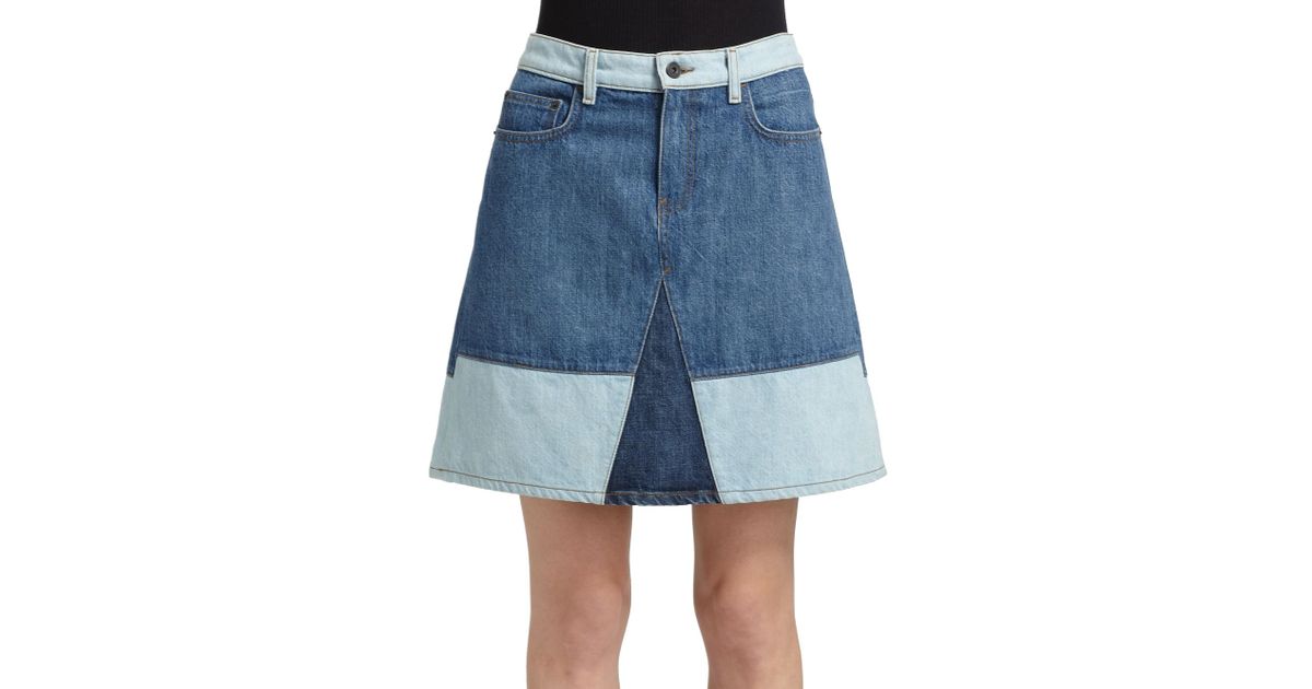 proenza schouler denim skirt