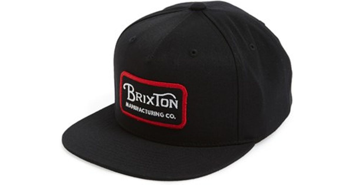 brixton black snapback
