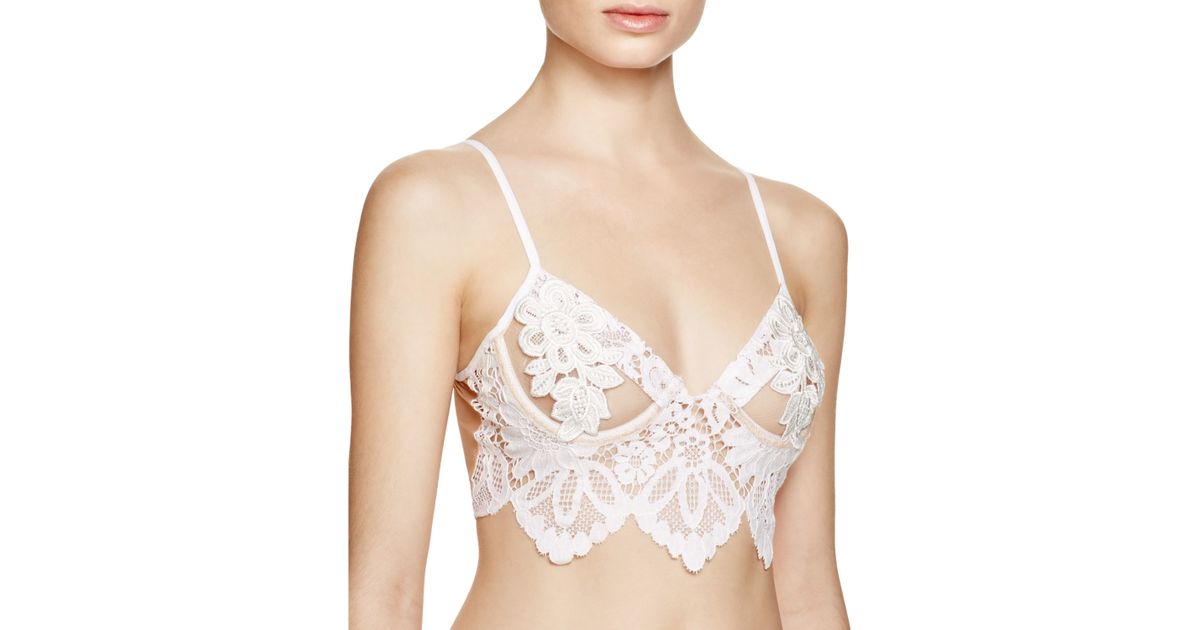 white lace underwire bralette