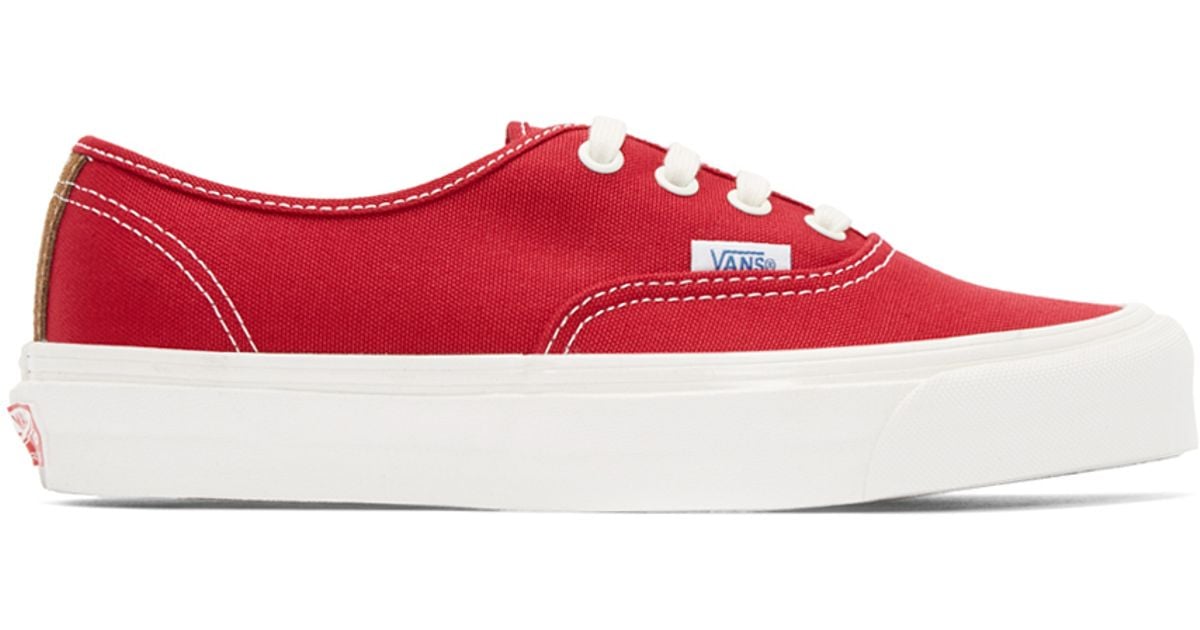 vans authentic red sneakers