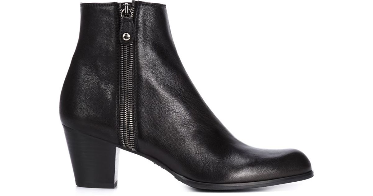 black side zip ankle boots