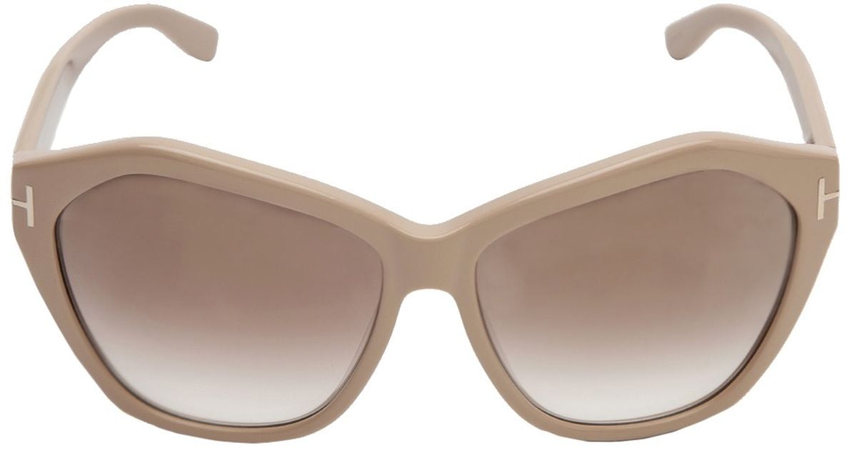 Tom Ford Angelina Sunglasses in Natural - Lyst