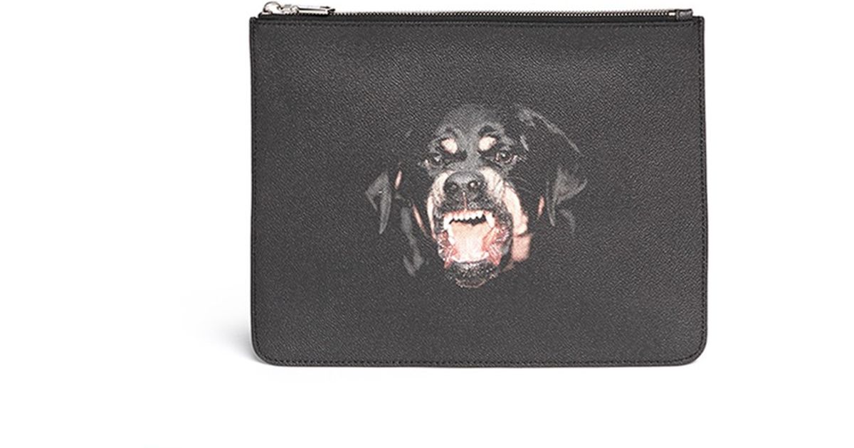 Givenchy Rottweiler Print Zip Pouch in 