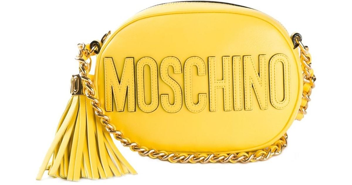 Moschino Oval Logo Crossbody Bag in 