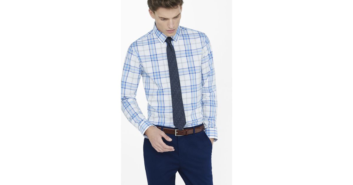 express blue dress shirt