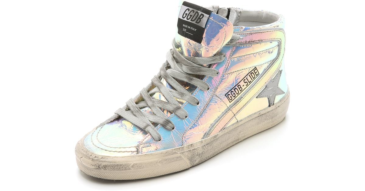 golden goose holographic sneakers