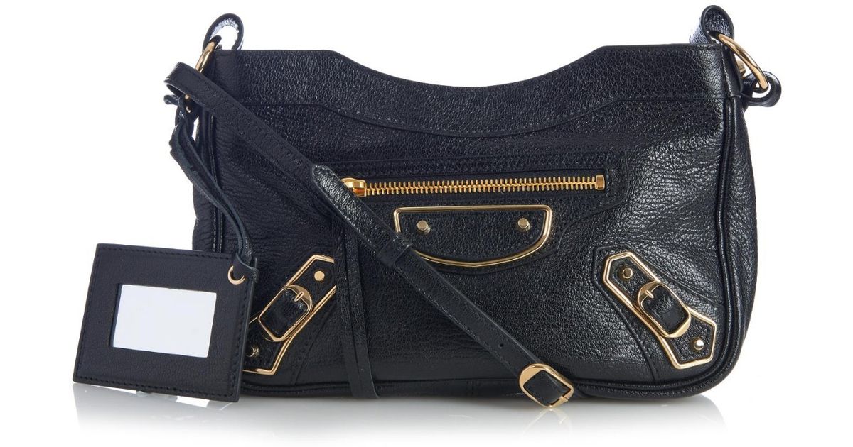Balenciaga MetallicEdge Hip CrossBody Bag in Black Lyst
