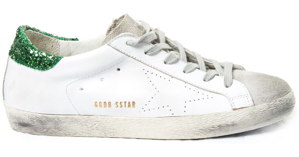 golden goose white and green