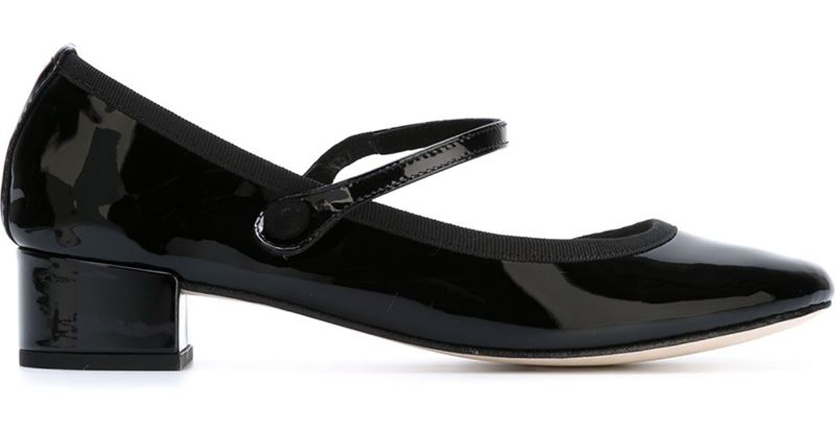 Repetto 'rose' Mary Jane Pumps in Black Lyst