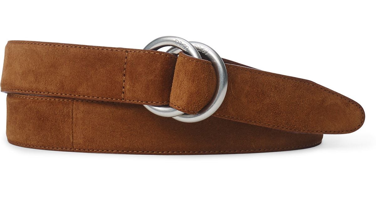 Polo Ralph Lauren O Ring Suede Belt In Brown For Men Lyst