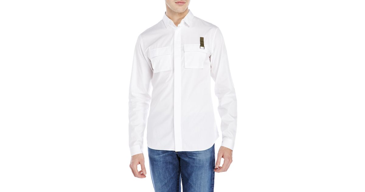 Dior White Two Pocket  Dress  Shirt  in White for Men Lyst