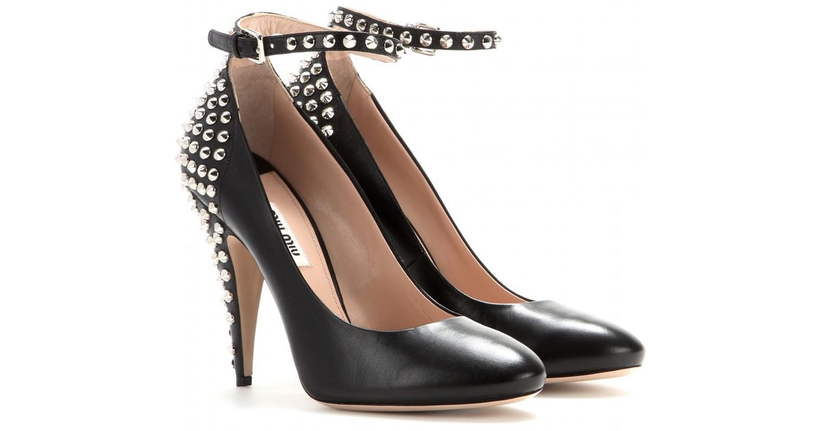 miu miu studded heels