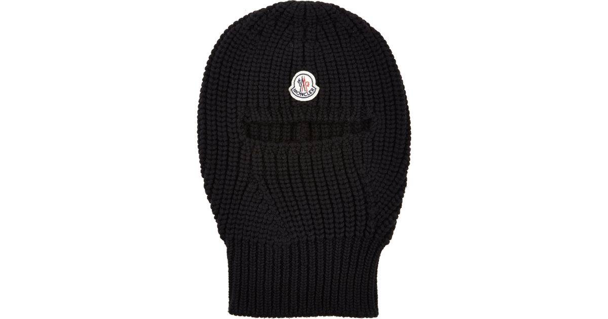Moncler Knit Balaclava in Black for Men Lyst