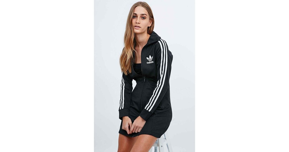 adidas Europa Zip Dress In Black | Lyst UK