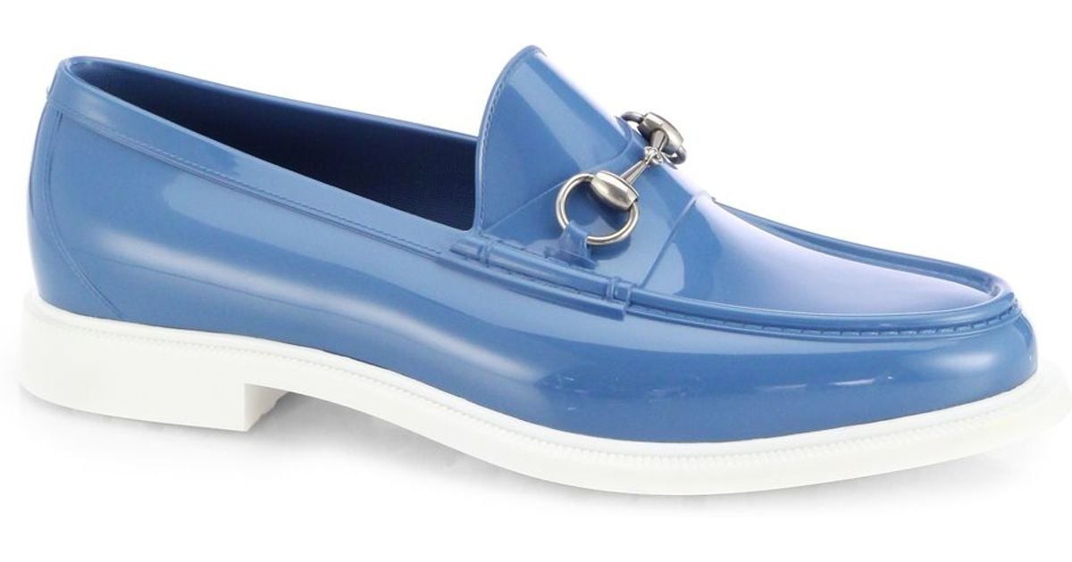 gucci rubber loafers