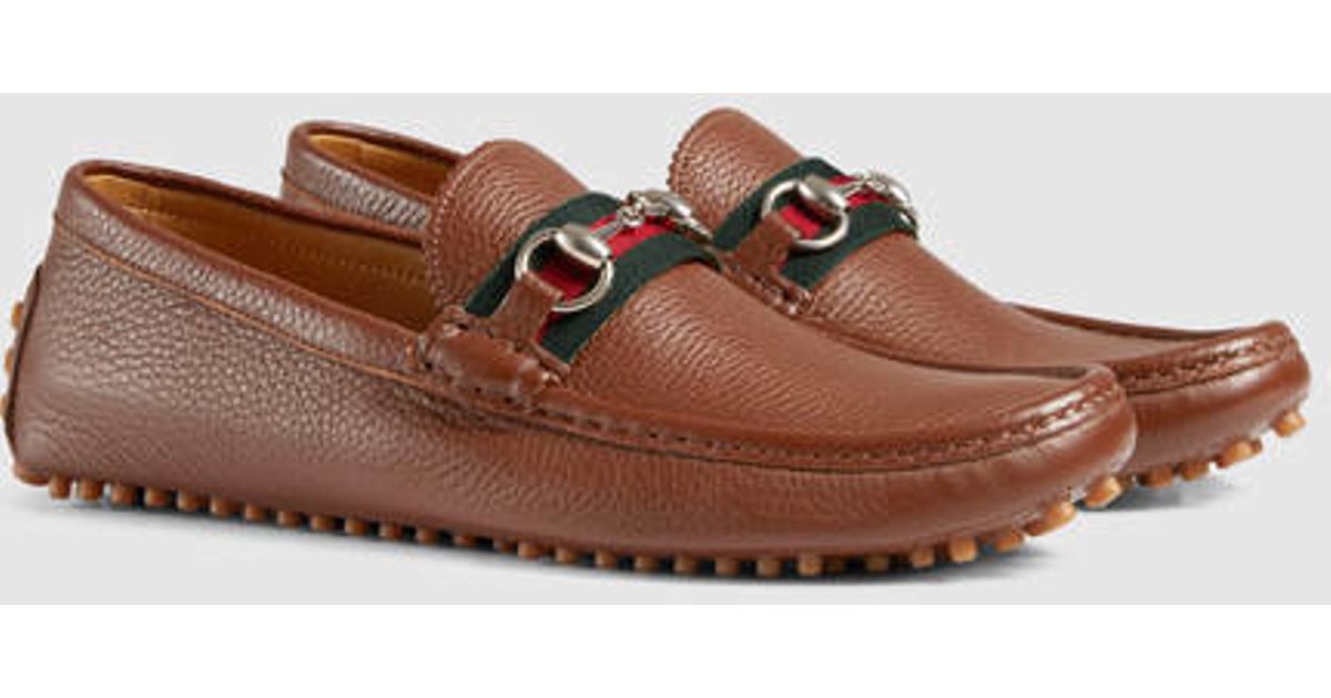 gucci drivers brown