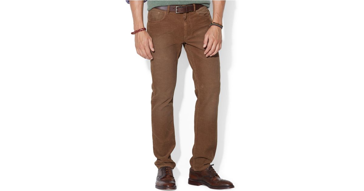 Stratton Burgundy Stretch Corduroy Chino - Custom Fit Pants