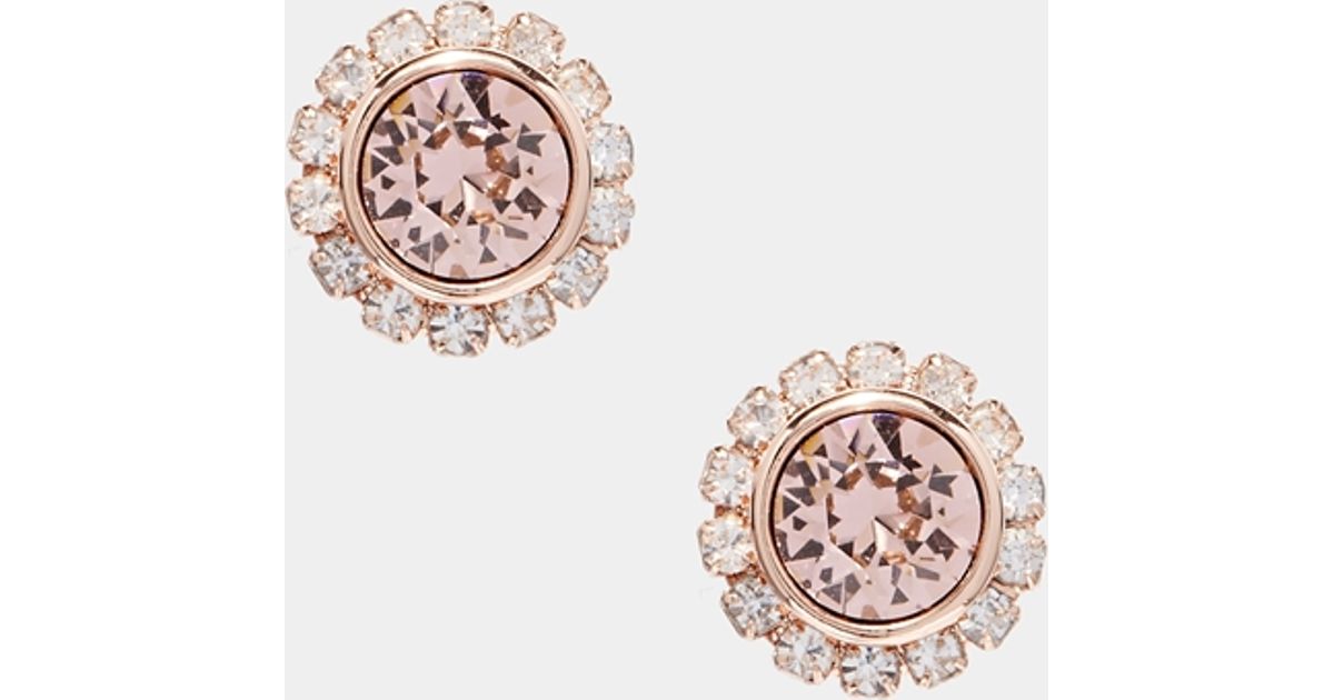 Ted Baker Sully Crystal Chain Stud Earring in Pink - Lyst