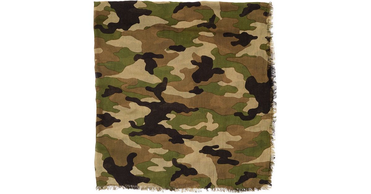 Polo Ralph Lauren Gauzy Camouflage Scarf in Olive Camo (Green) - Lyst