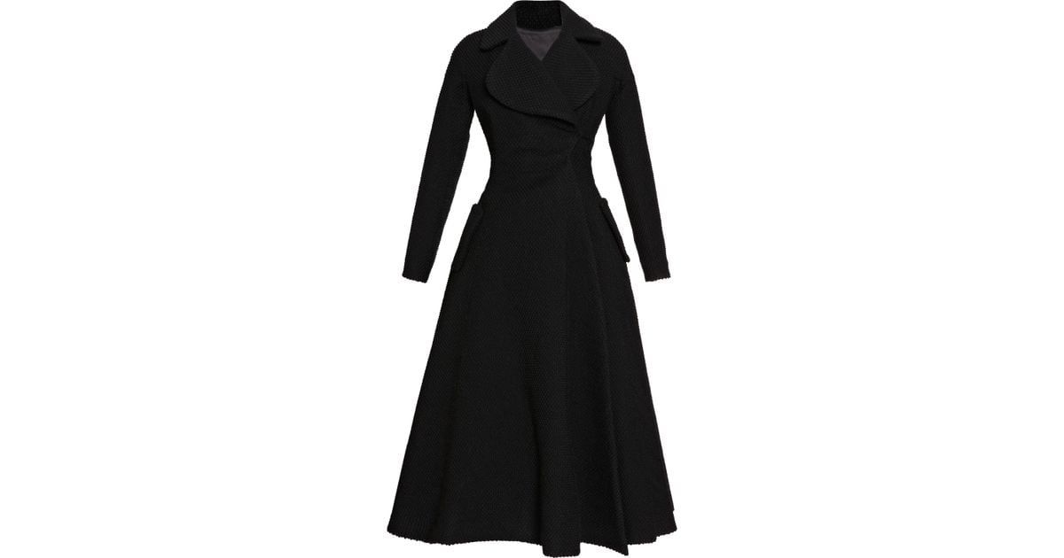 Emilia Wickstead C Coat Dress with Tuille Fusing in Black | Lyst