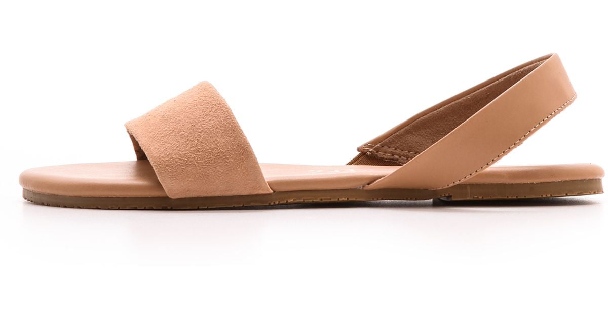 TKEES Charlie Flat Sandals - Cocobutter in Natural - Lyst